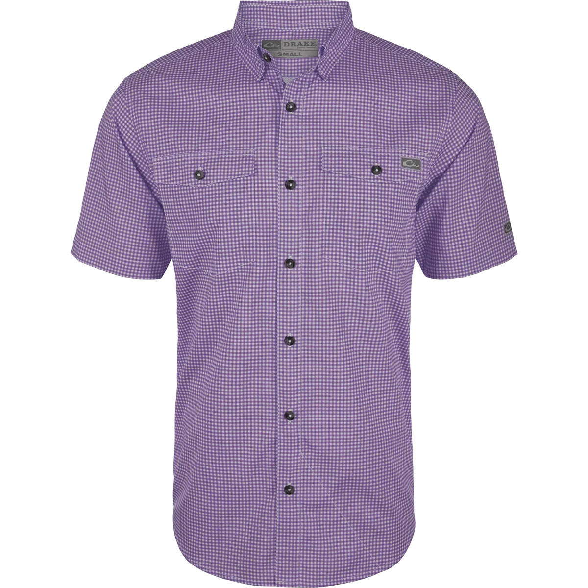 Frat Gingham Check Button-Down Short Sleeve Shirt