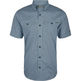 Frat Gingham Check Button-Down Short Sleeve Shirt