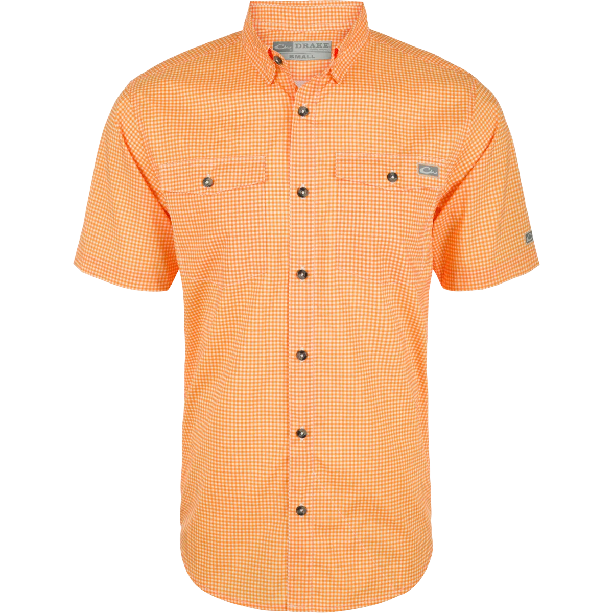 Frat Gingham Check Button-Down Short Sleeve Shirt