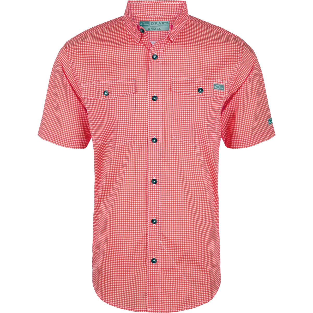 Frat Gingham Check Button-Down Short Sleeve Shirt