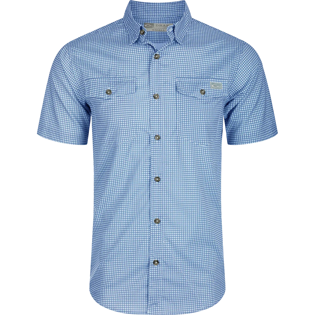 Frat Gingham Check Button-Down Short Sleeve Shirt