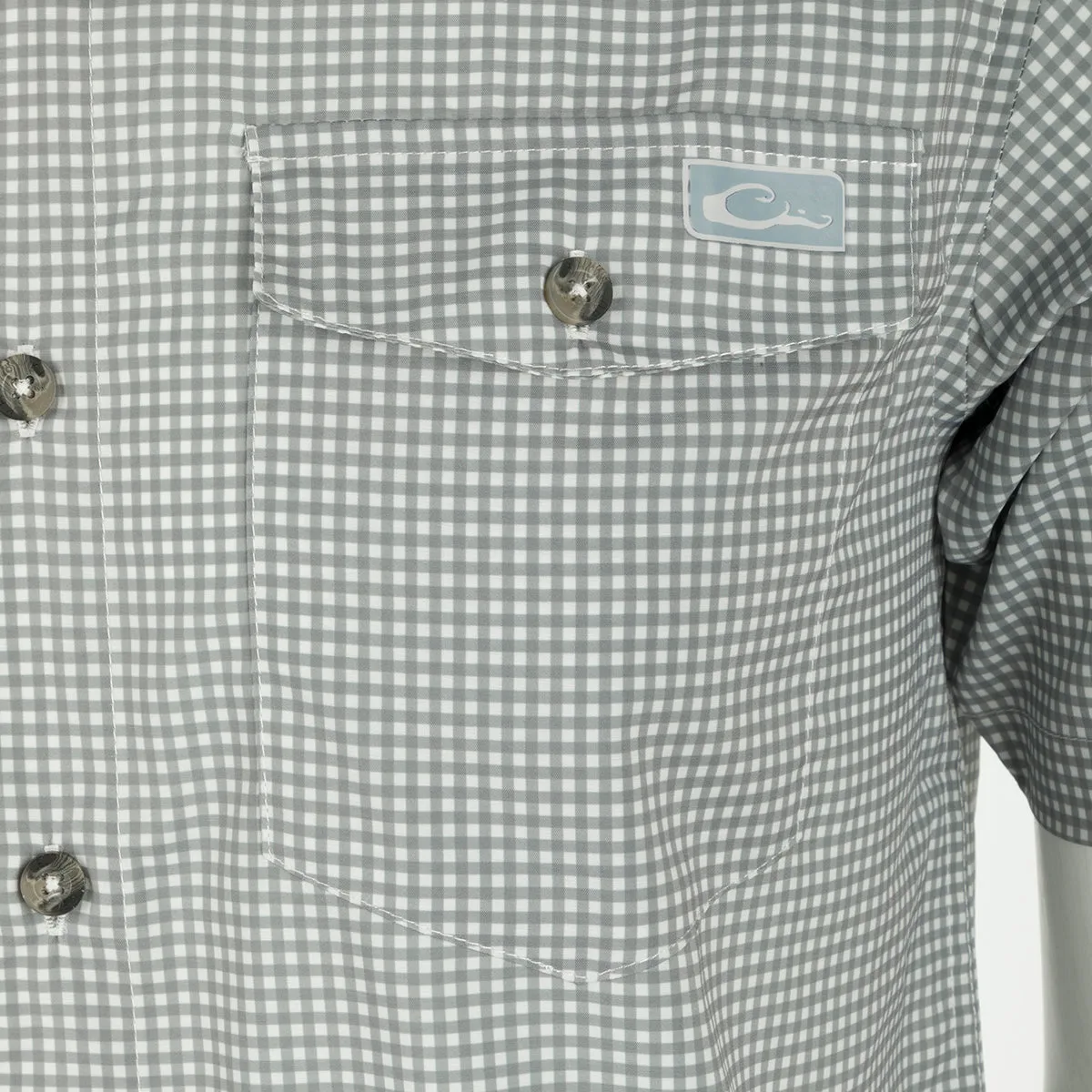 Frat Gingham Check Button-Down Short Sleeve Shirt