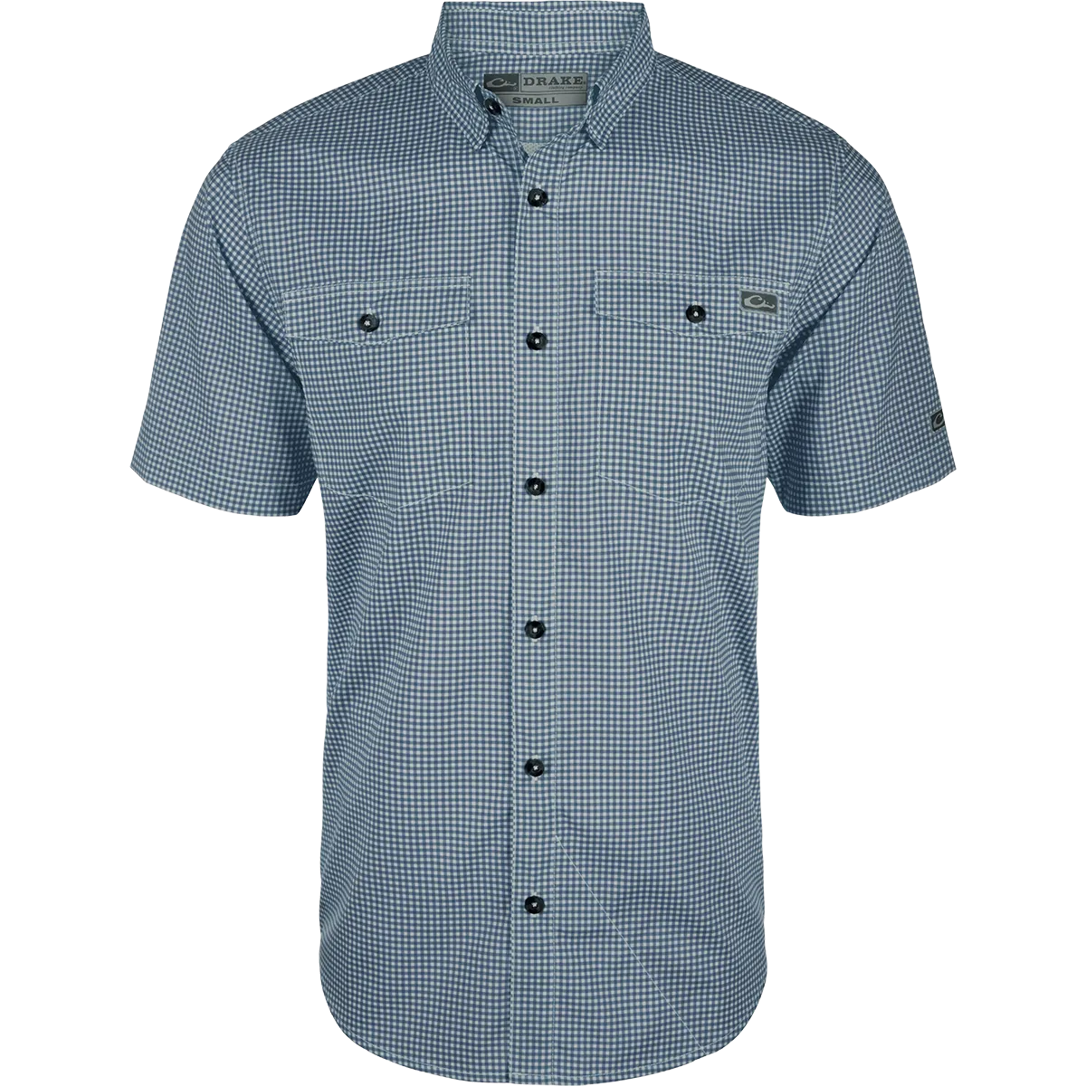 Frat Gingham Check Button-Down Short Sleeve Shirt
