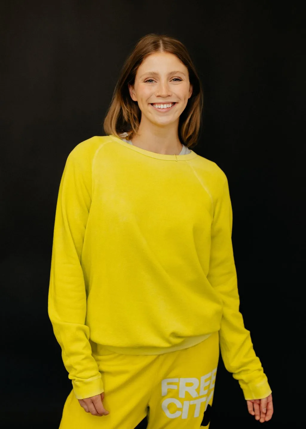 FREECITY Lucky Rabbits Sweatshirt in Yellow