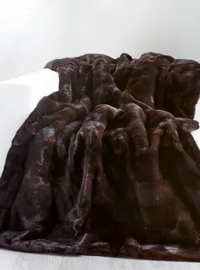 Full Skin Mink Fur Blanket