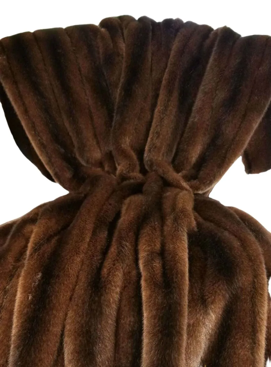 Full Skin Mink Fur Blanket