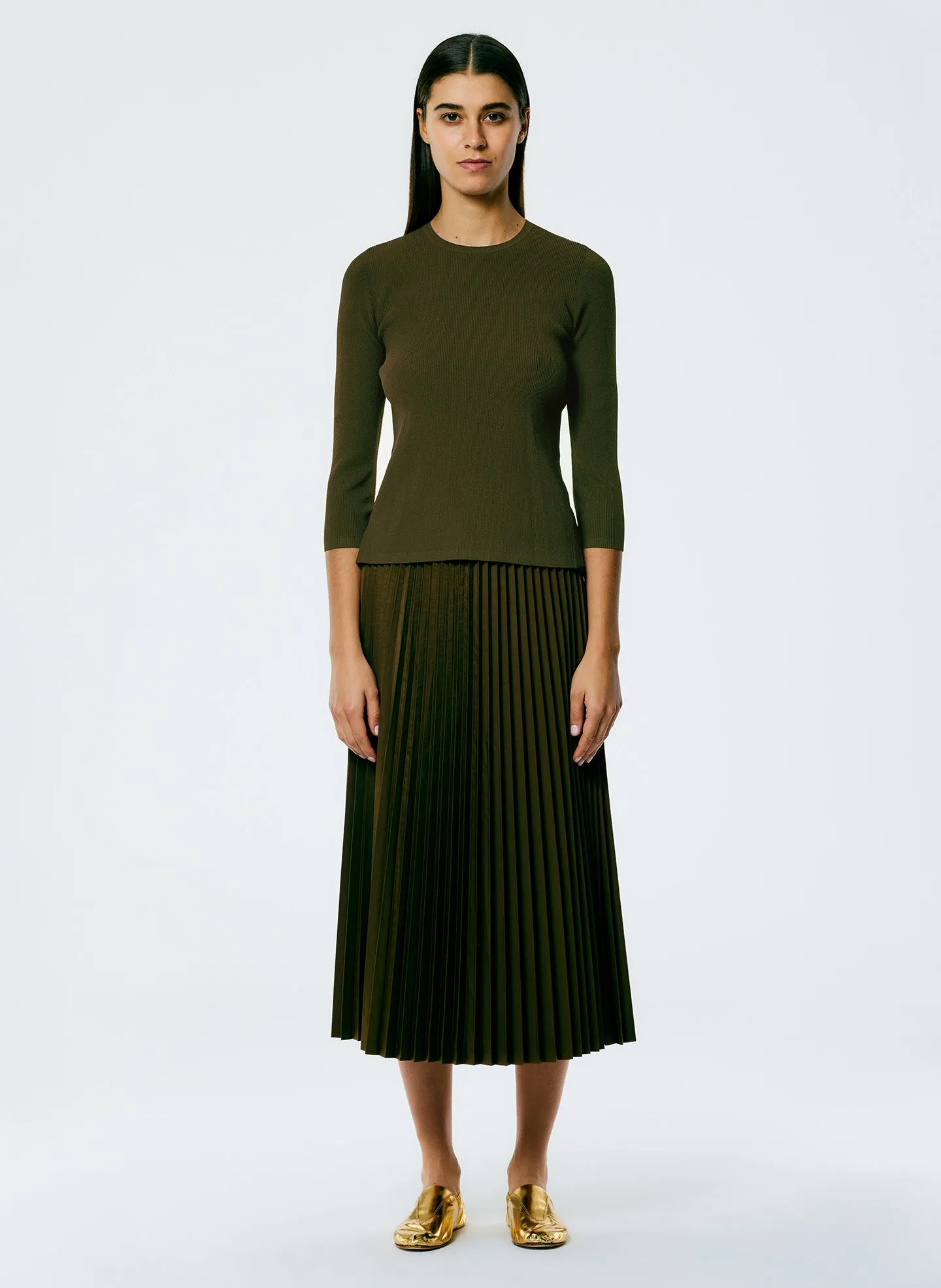 Giselle Stretch Sweater Circle Openback Pullover