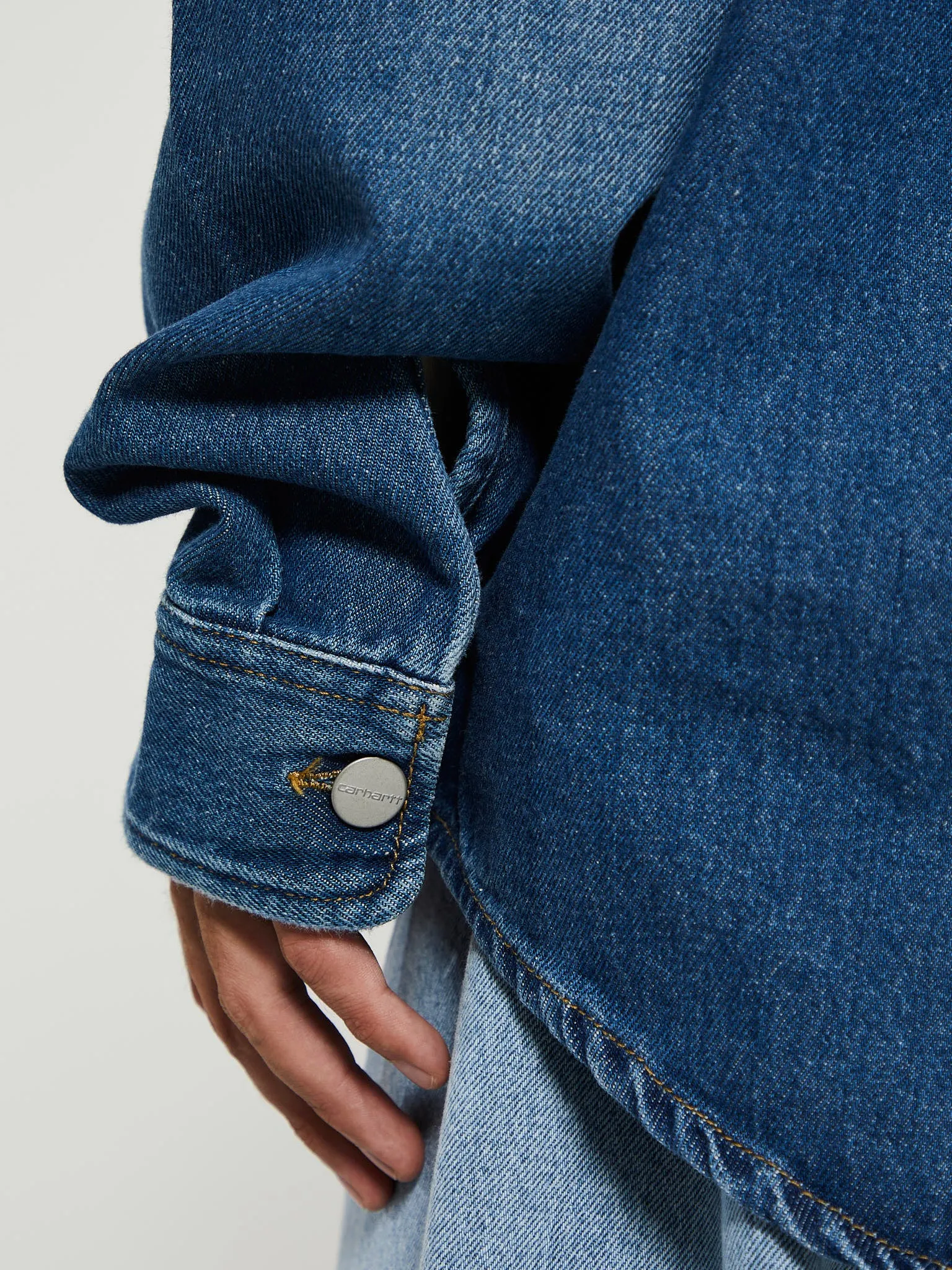 Harvey Shirt in Blue Dark Used Wash