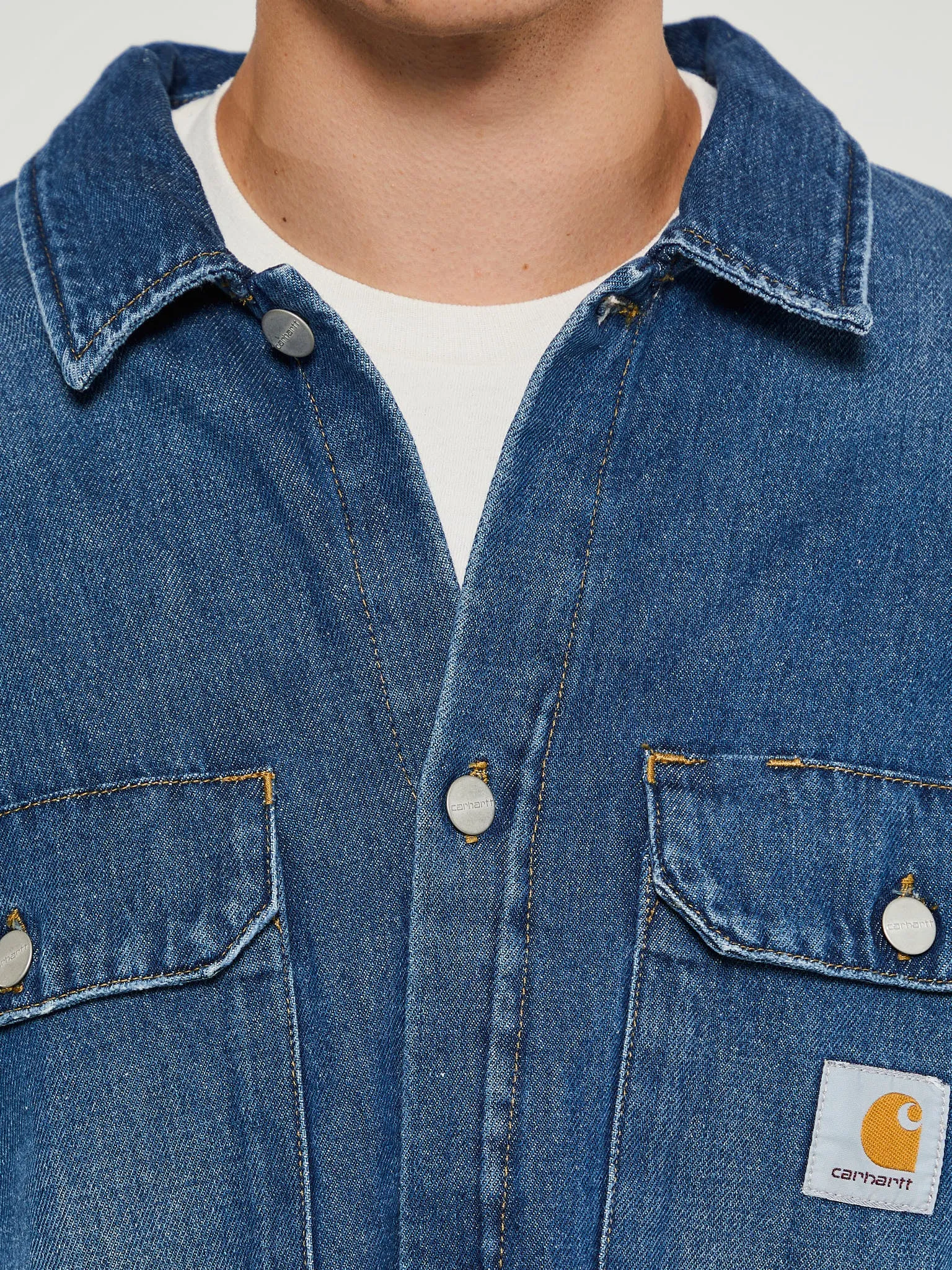 Harvey Shirt in Blue Dark Used Wash