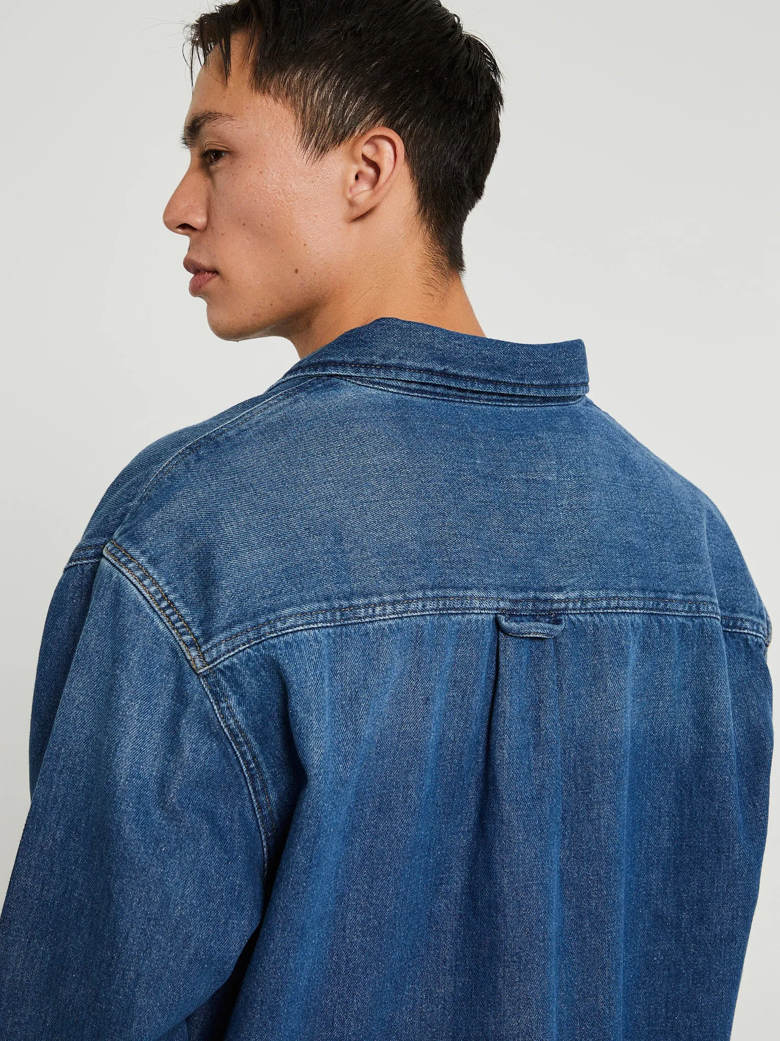 Harvey Shirt in Blue Dark Used Wash