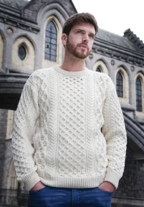 Honeycomb Stitch Blasket Aran Sweater
