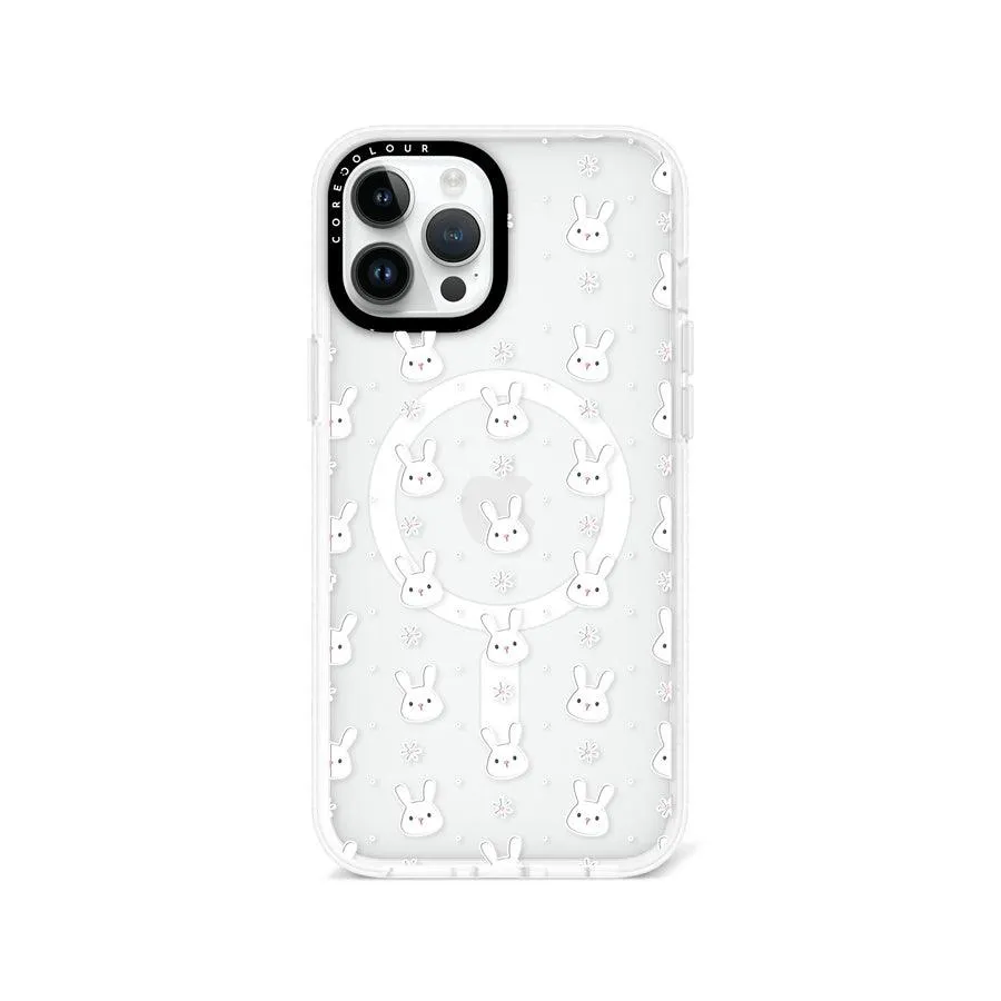 iPhone 12 Pro Max Rabbit and Flower Phone Case MagSafe Compatible