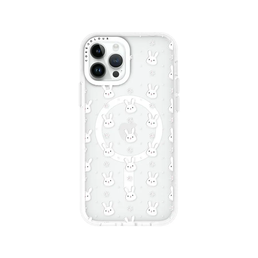 iPhone 12 Pro Rabbit and Flower Phone Case MagSafe Compatible