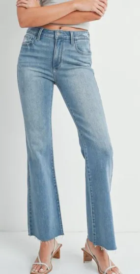 JBD Flare With Hem Detail - Medium Denim