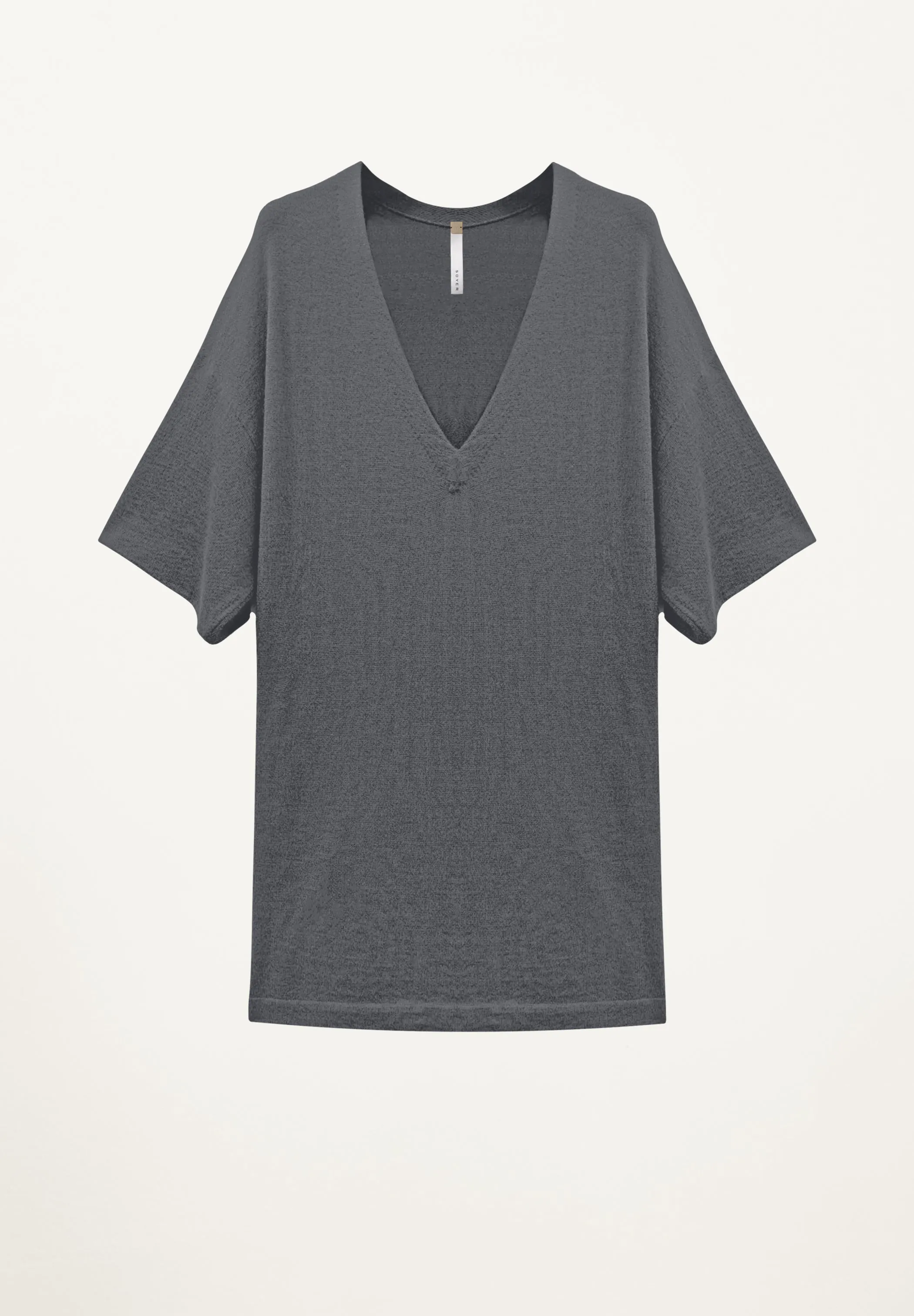 Jeana Cashmere V Neck in Lead
