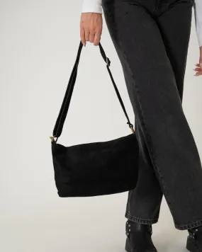 Karin Suede Bag Black