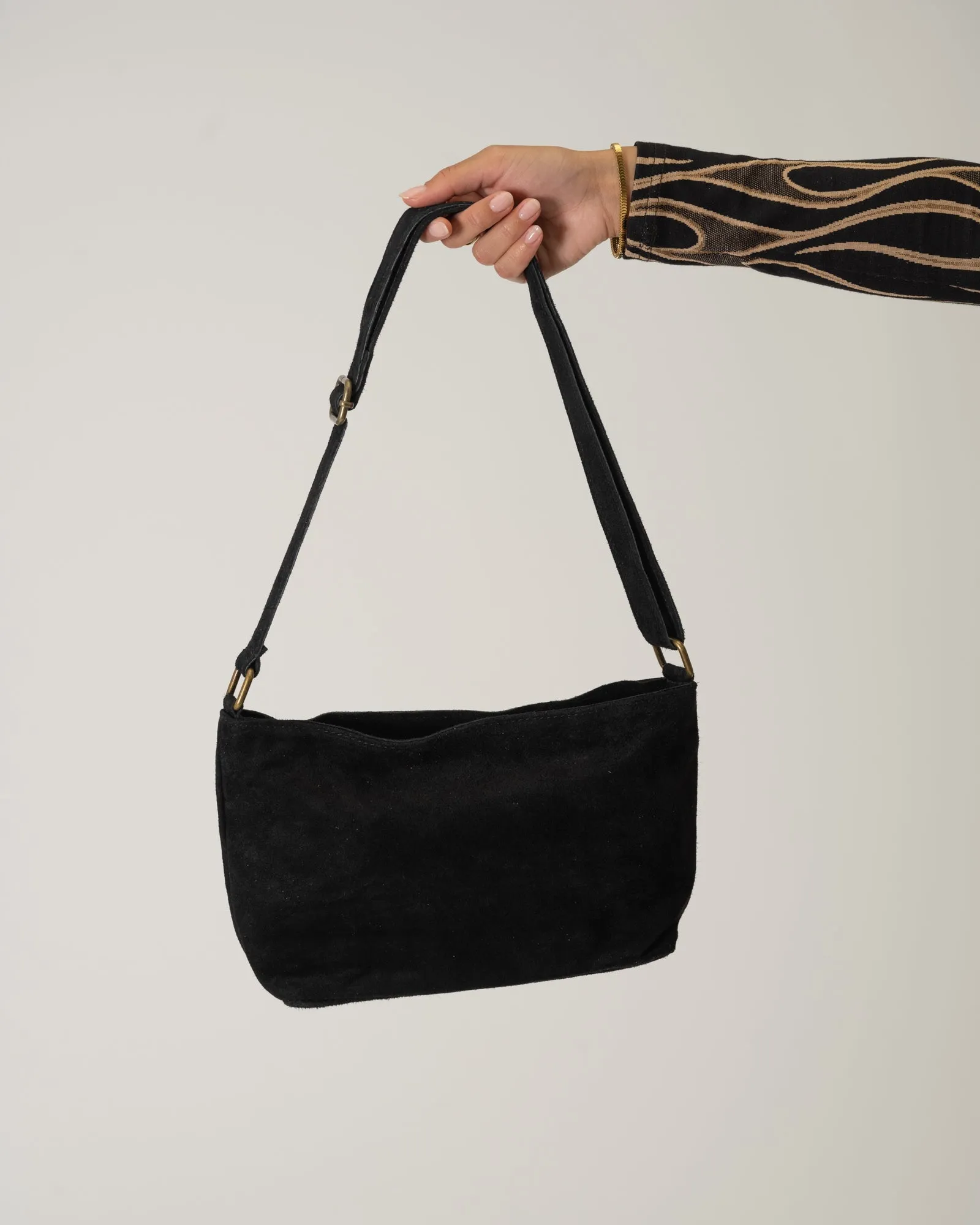 Karin Suede Bag Black