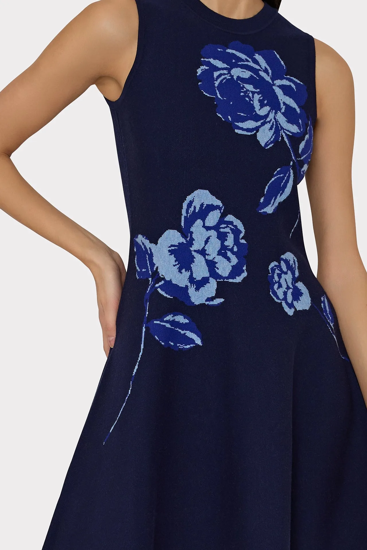 Kenzie Sleeveless Jacquard Knit Dress