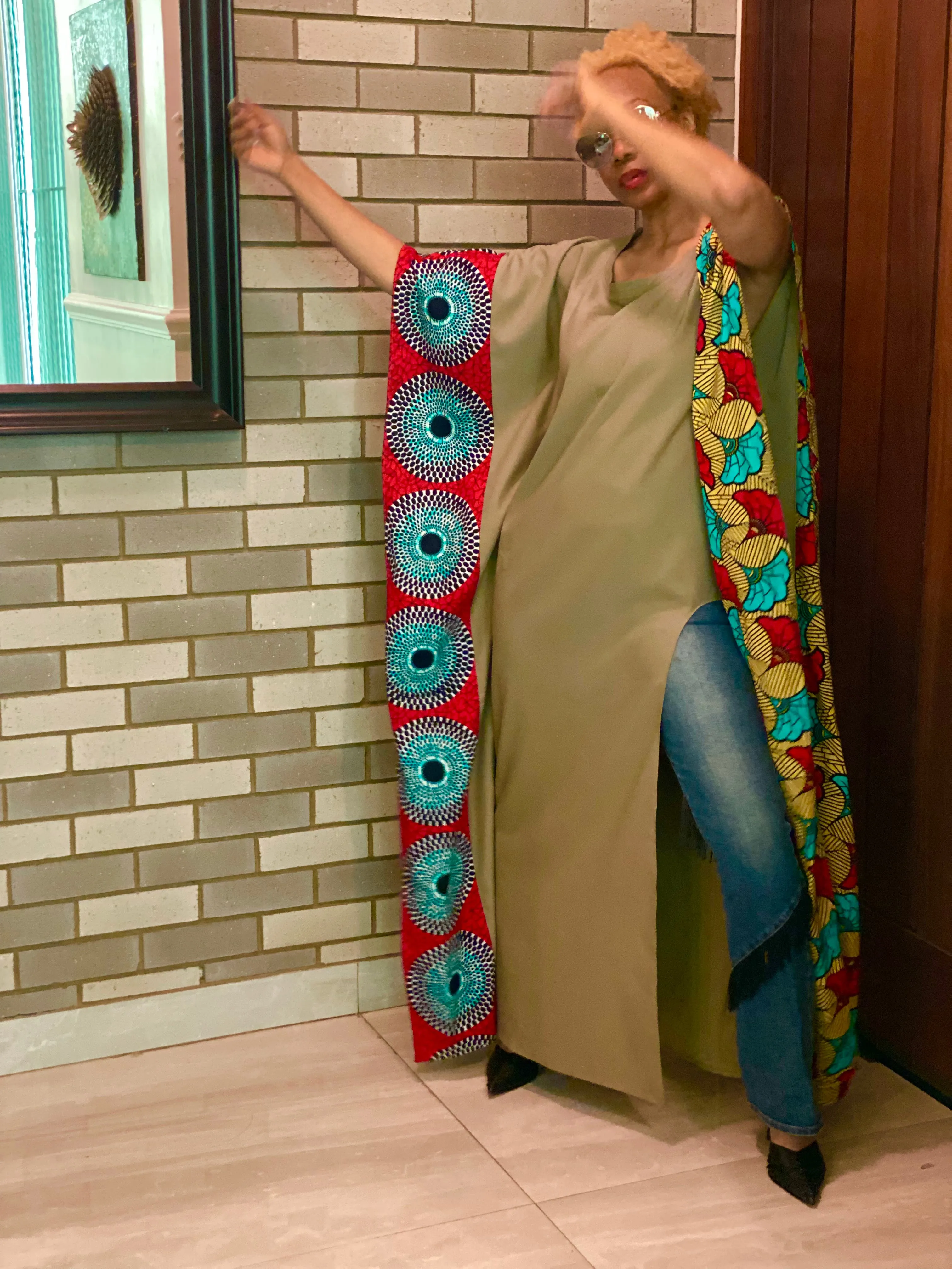Ókiki Agbada In Salsa Print