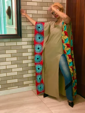 Ókiki Agbada In Salsa Print