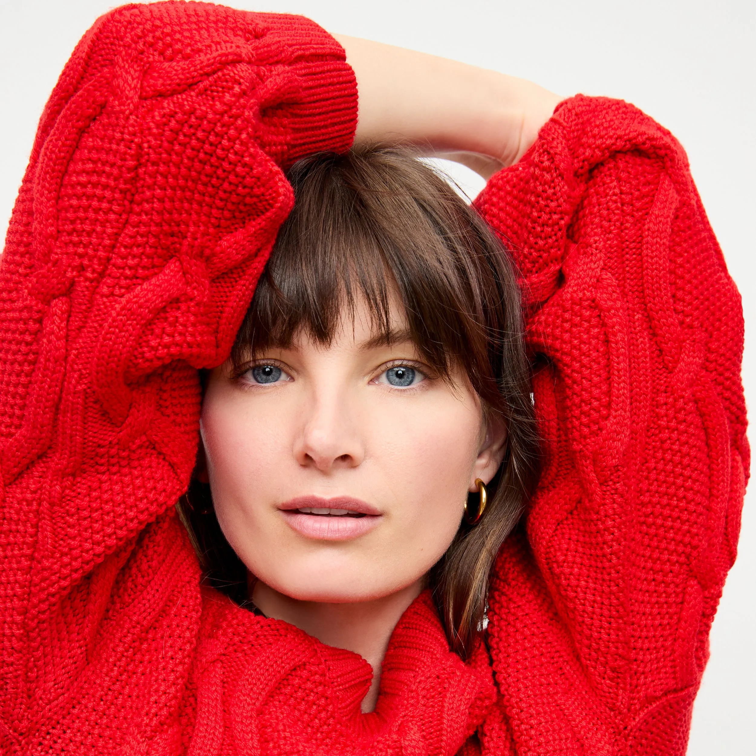Kiki Sweater - Cable Knit :: Strawberry