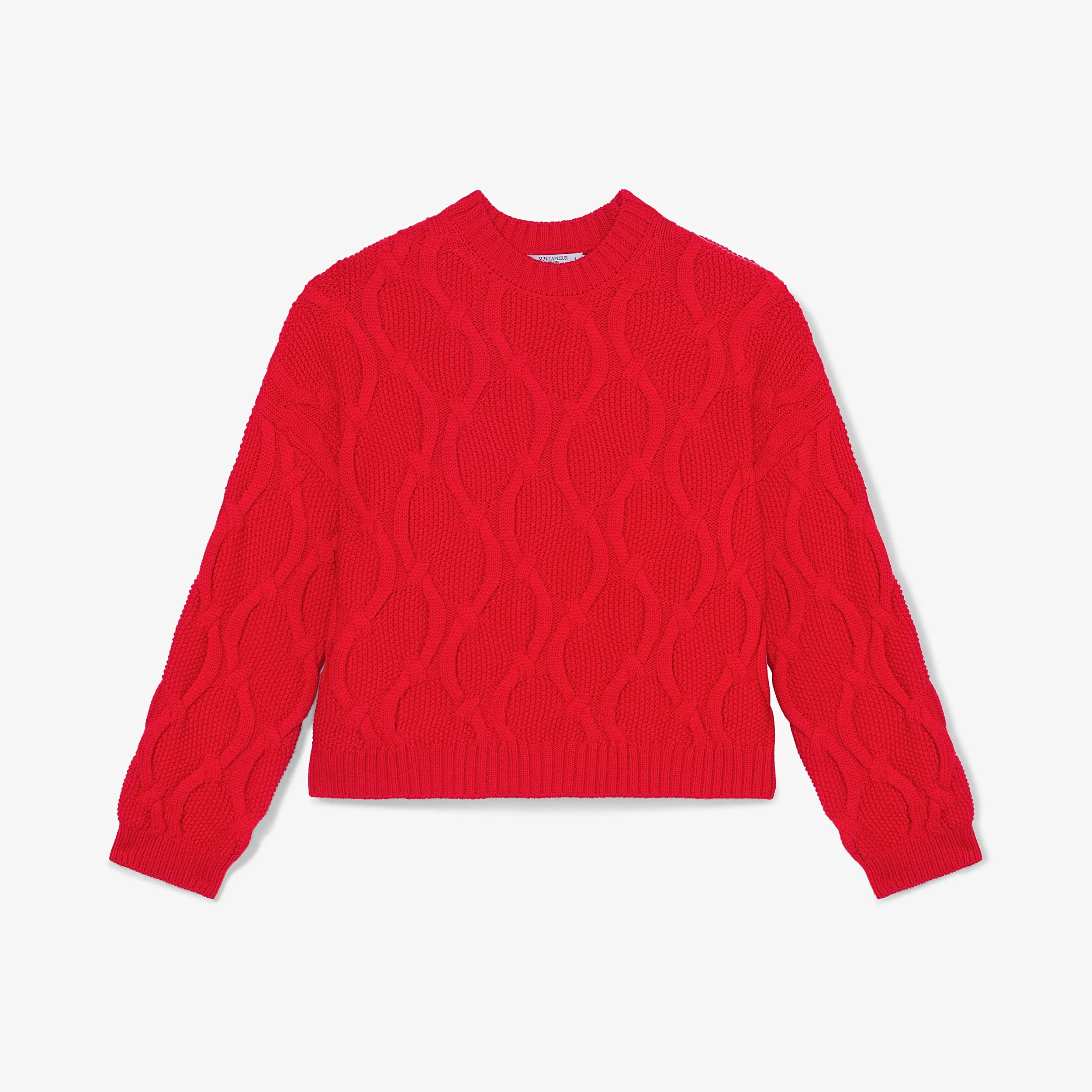 Kiki Sweater - Cable Knit :: Strawberry