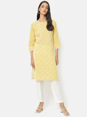 Lemonade Print Play Paneled Kurta