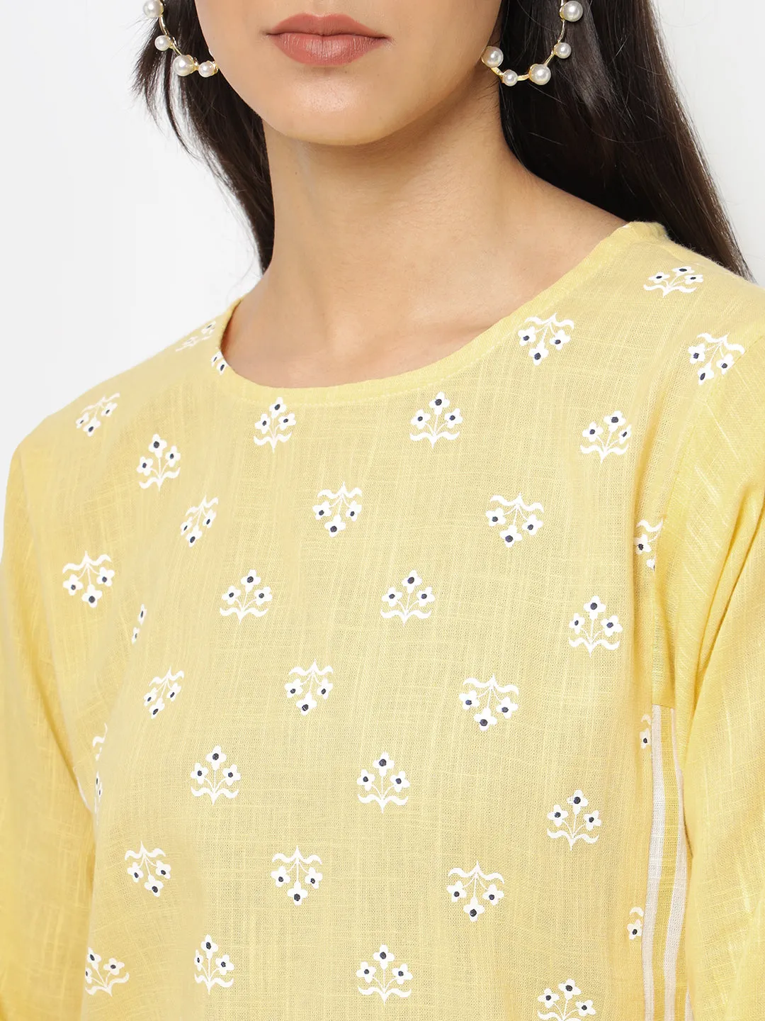 Lemonade Print Play Paneled Kurta
