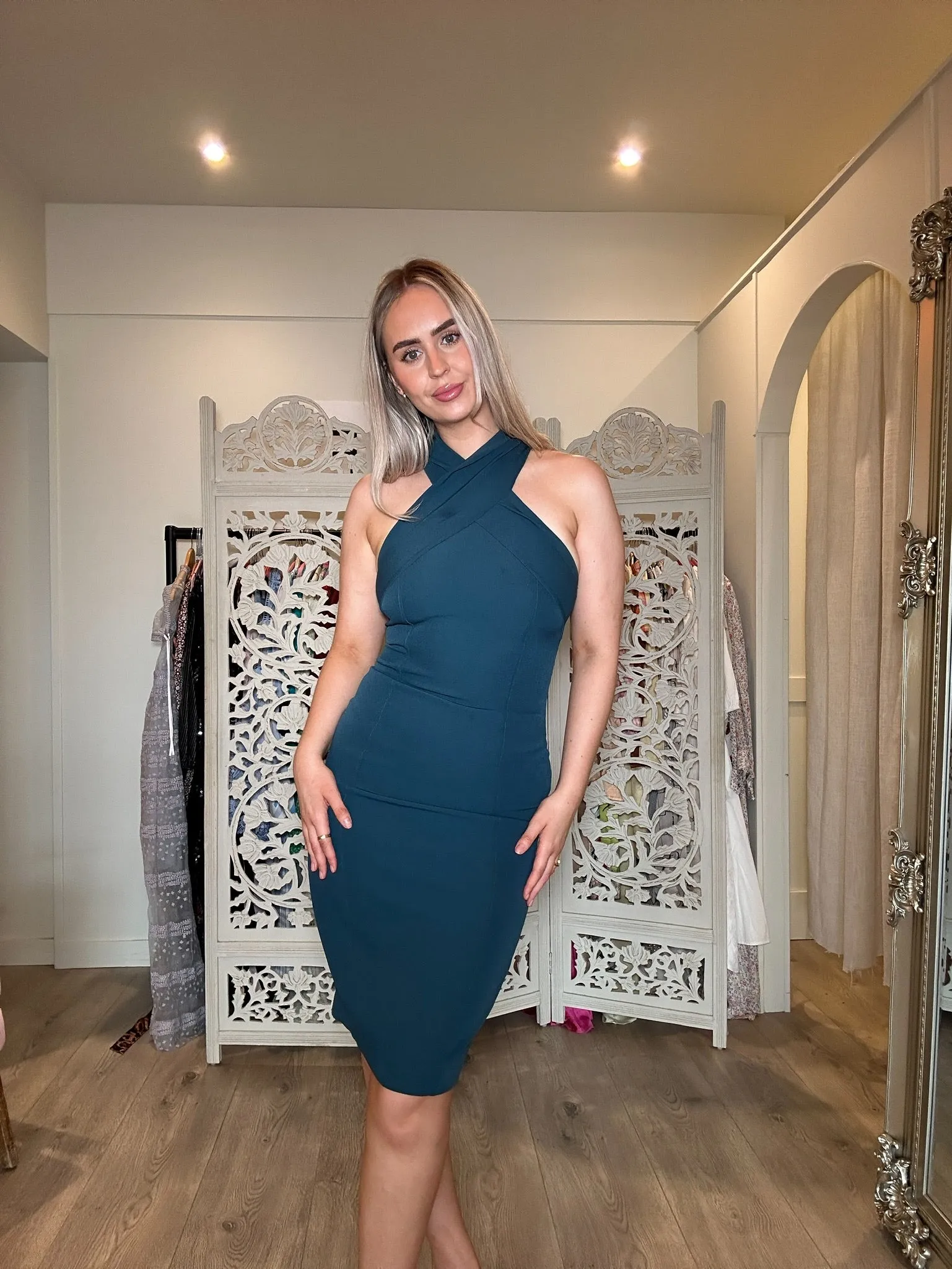 Lipsy Navy Midi Dress