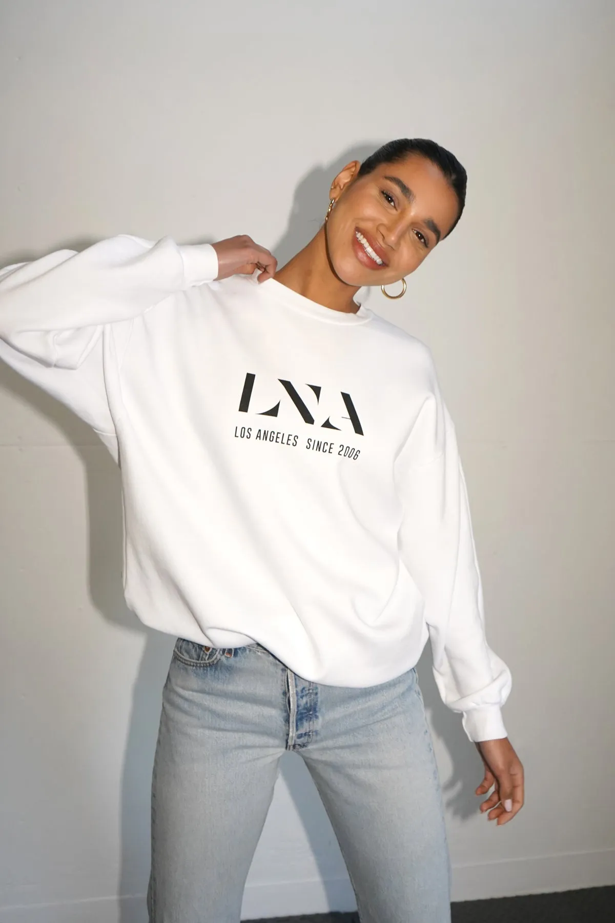 LNA Anniversary Sweatshirt - White