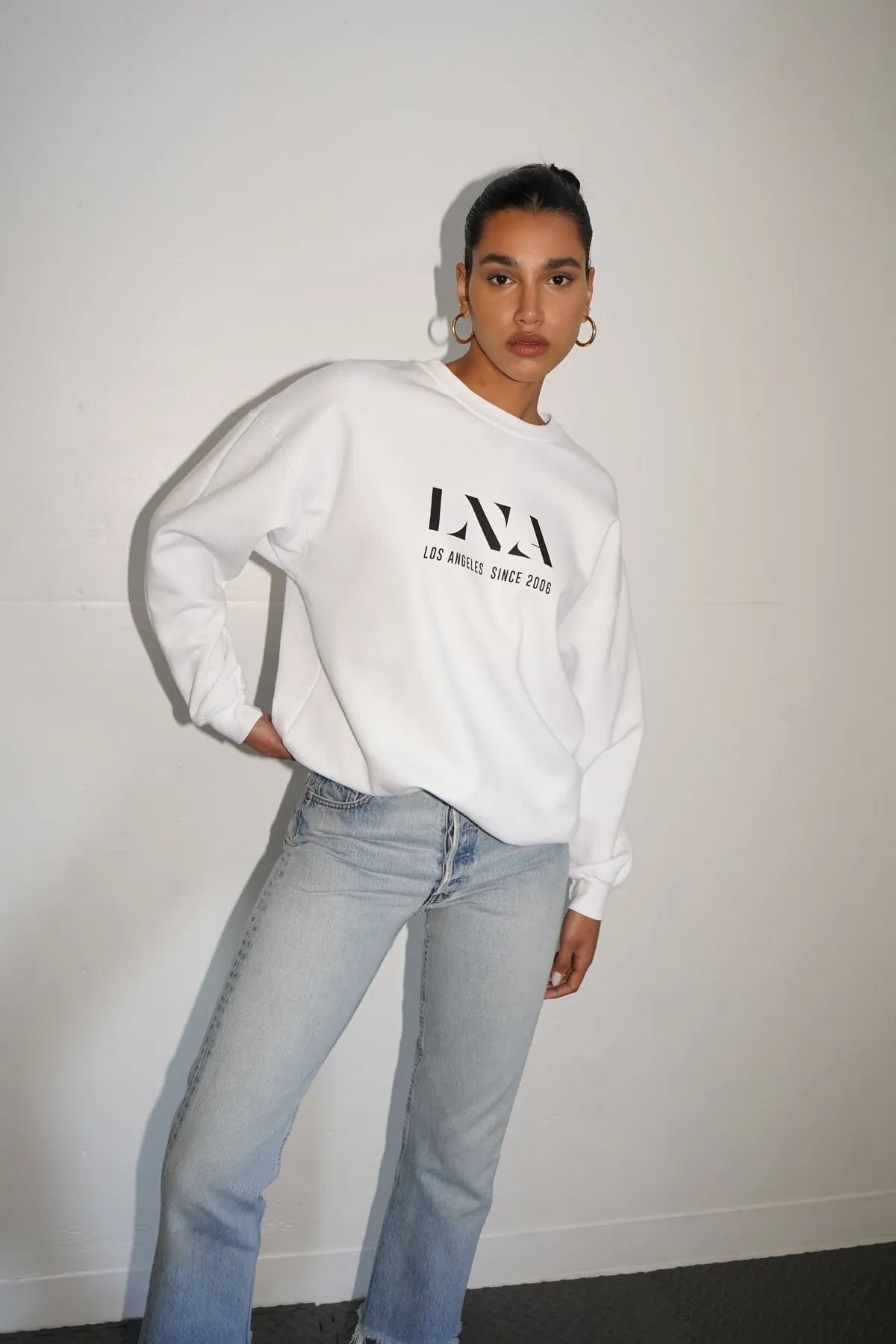 LNA Anniversary Sweatshirt - White