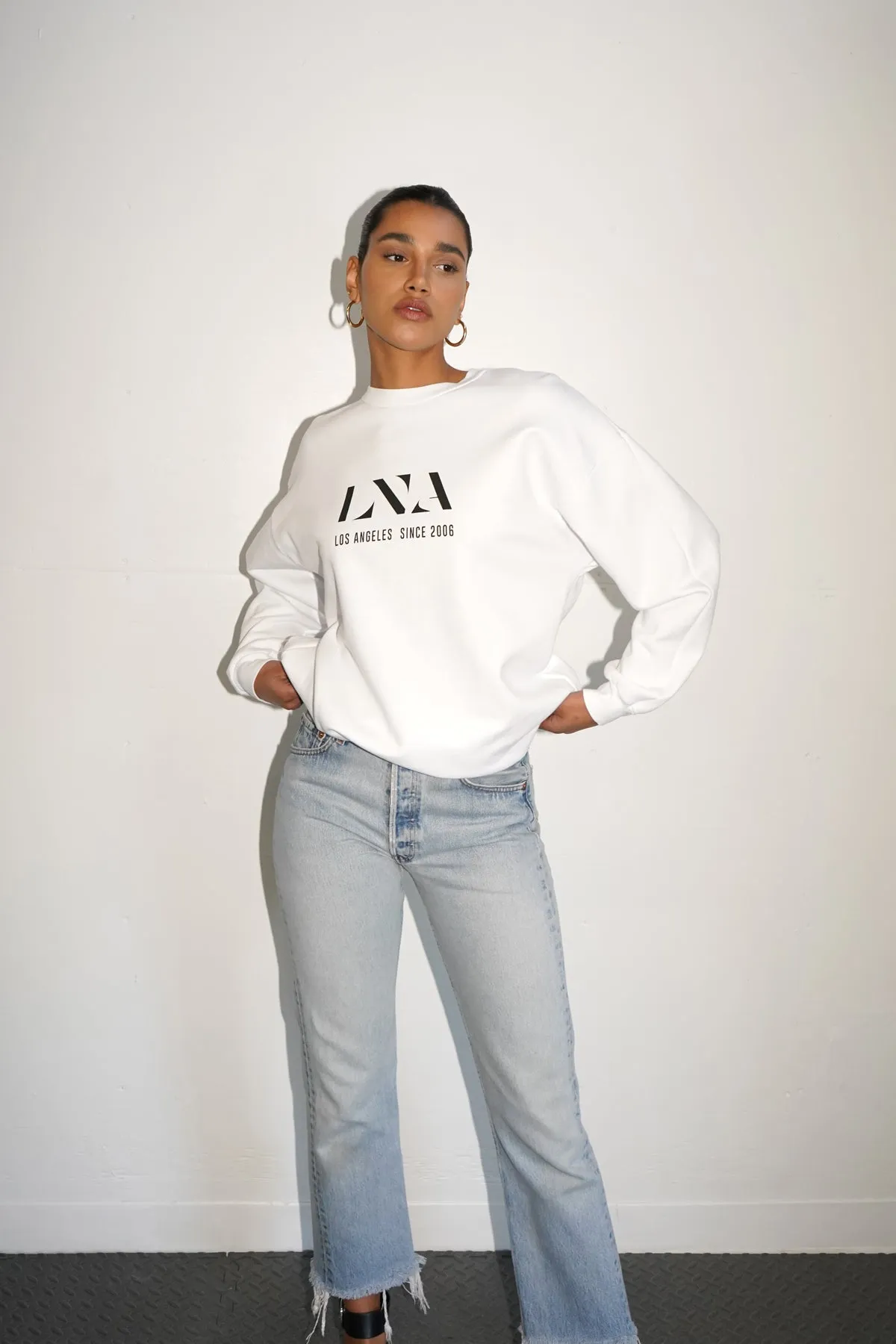 LNA Anniversary Sweatshirt - White
