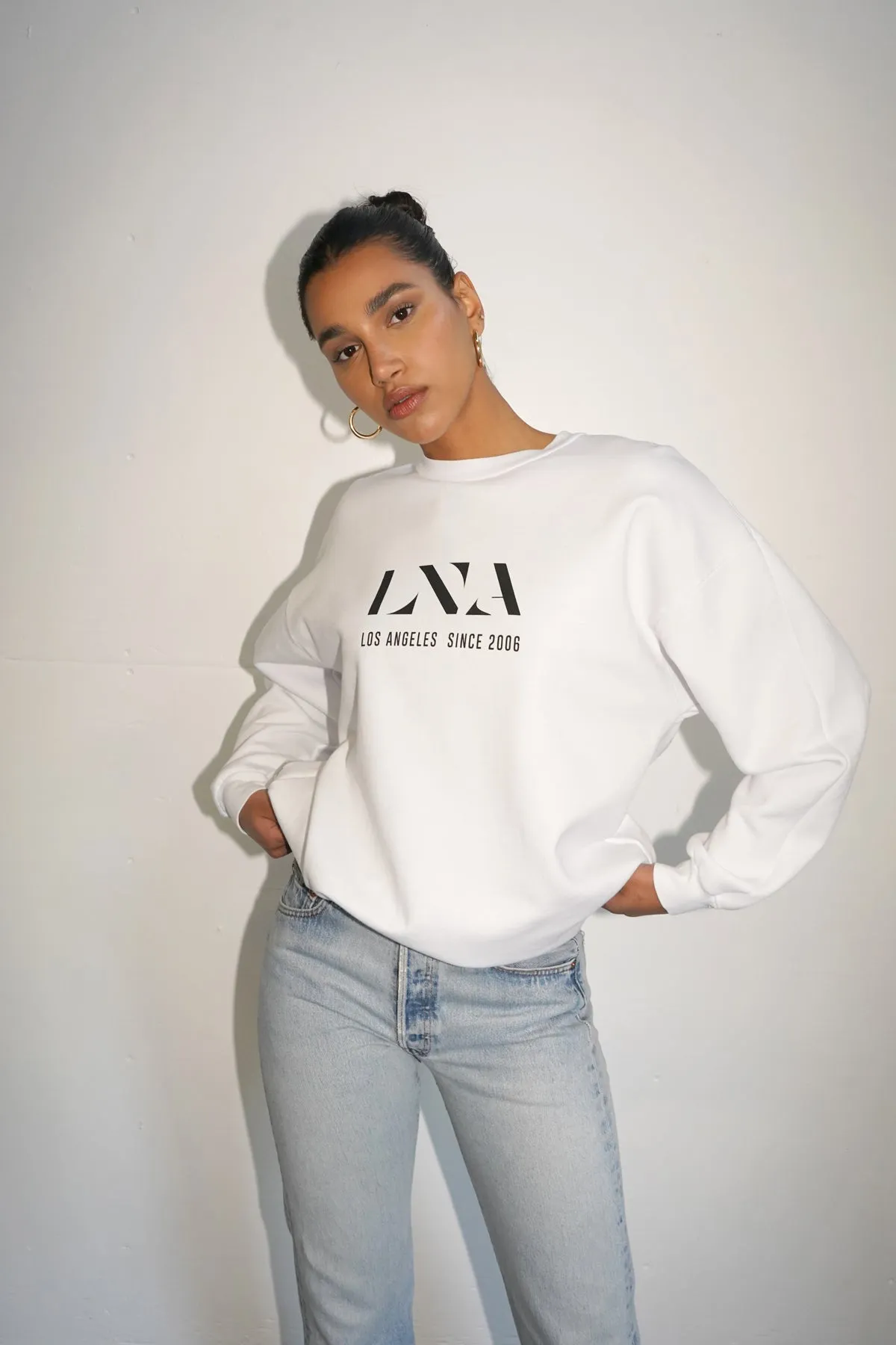 LNA Anniversary Sweatshirt - White