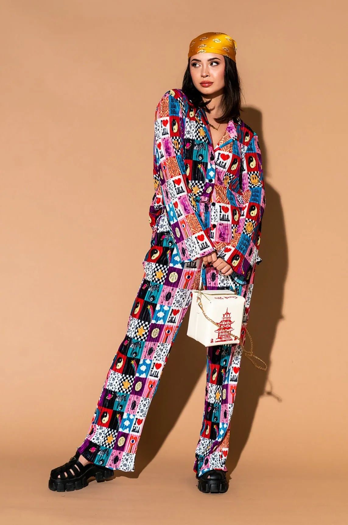 Long Sleeve Plissé Set in Lala World