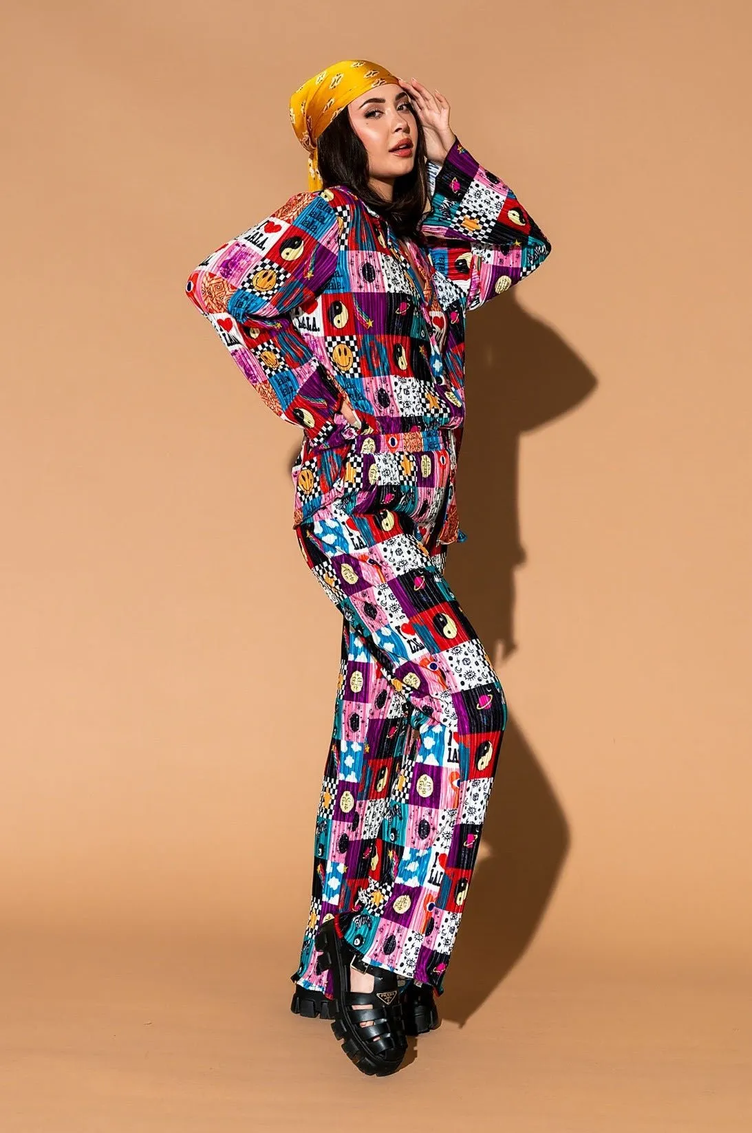 Long Sleeve Plissé Set in Lala World