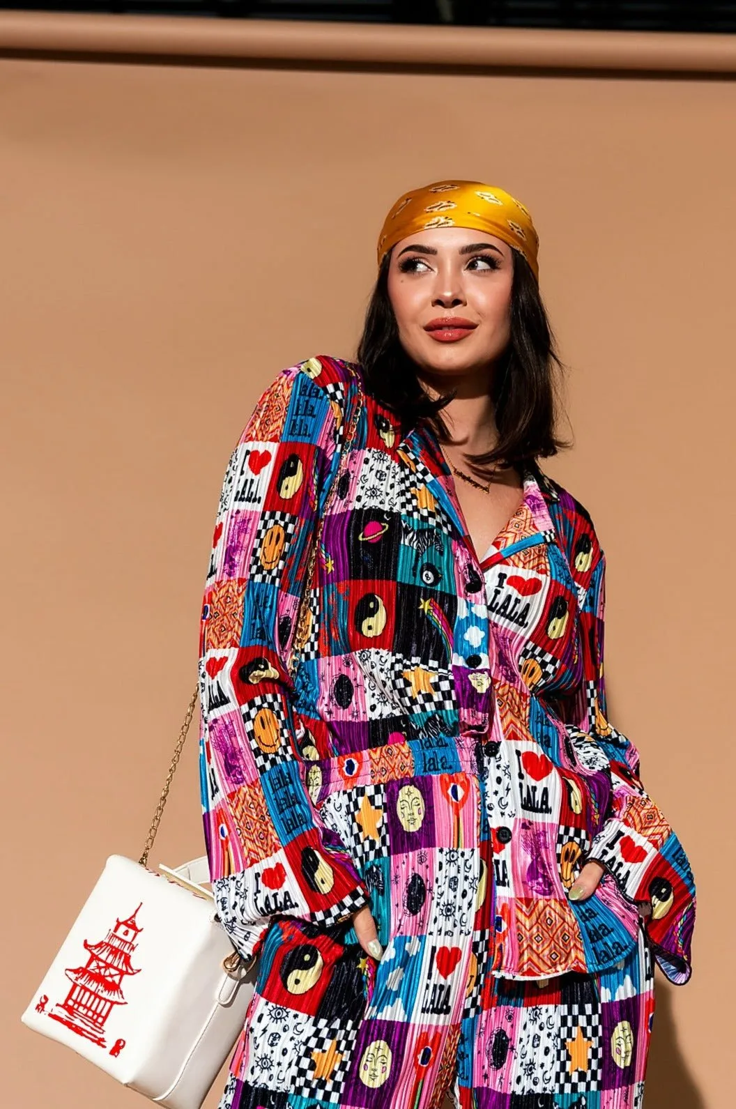 Long Sleeve Plissé Set in Lala World