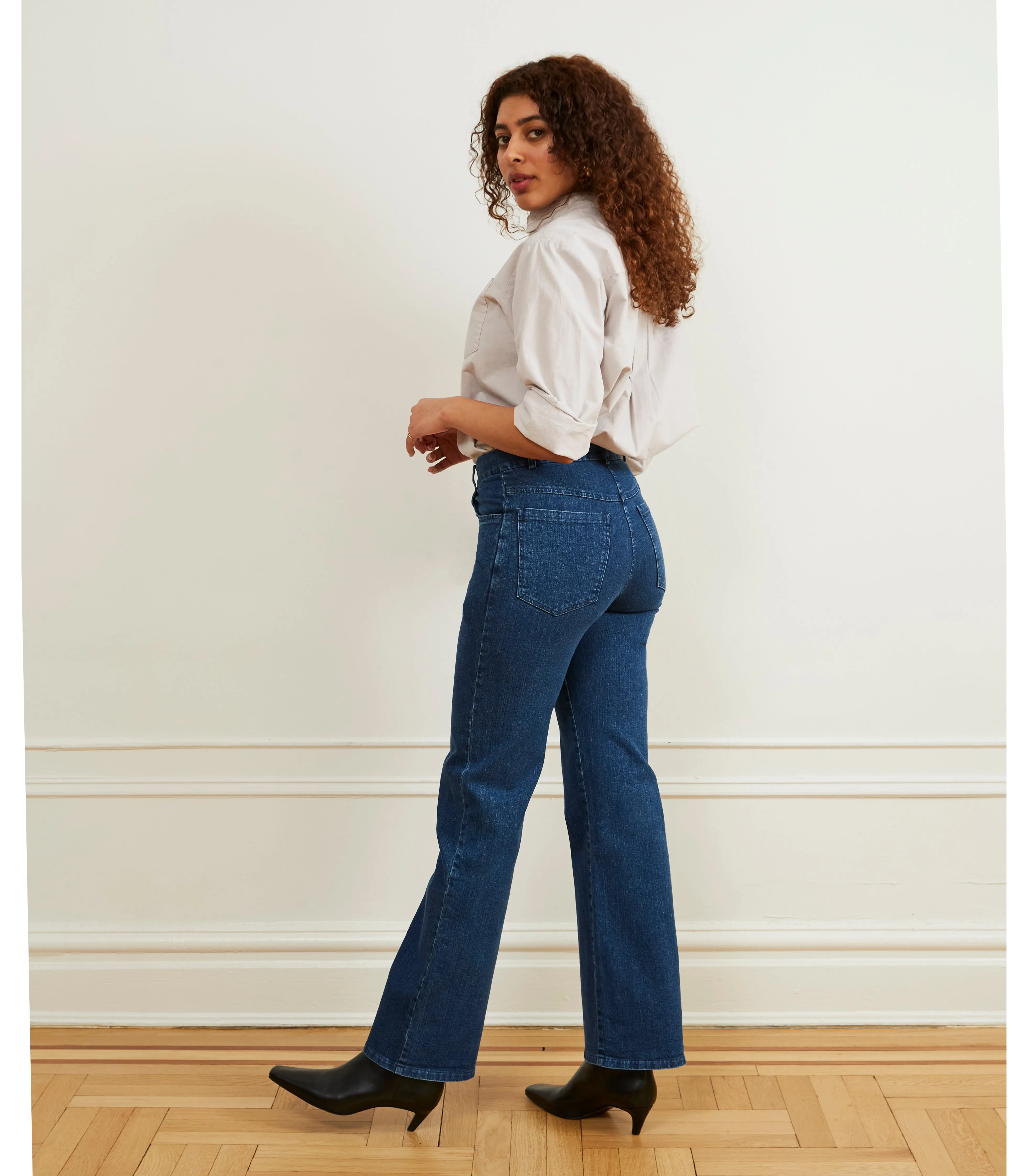 Marie Flare Leg Jeans - Dark Indigo