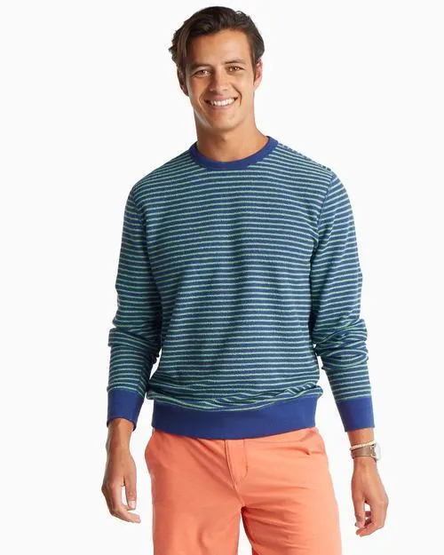Men's Forehead Striped Reversible Pullover Sweater
