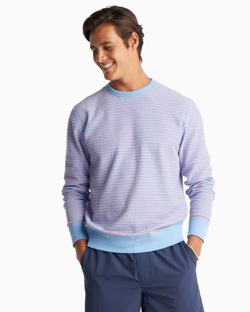 Men's Forehead Striped Reversible Pullover Sweater