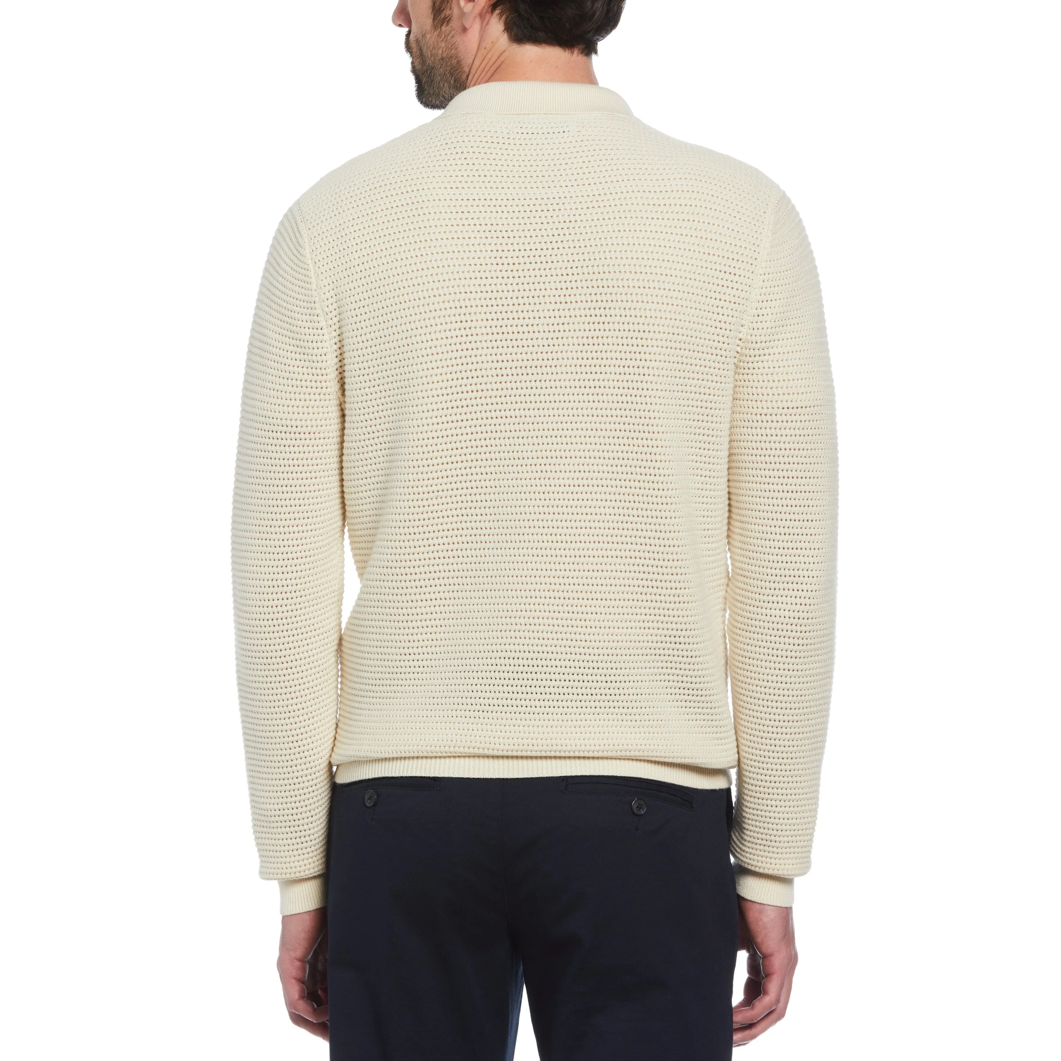 Mesh Sweater Polo