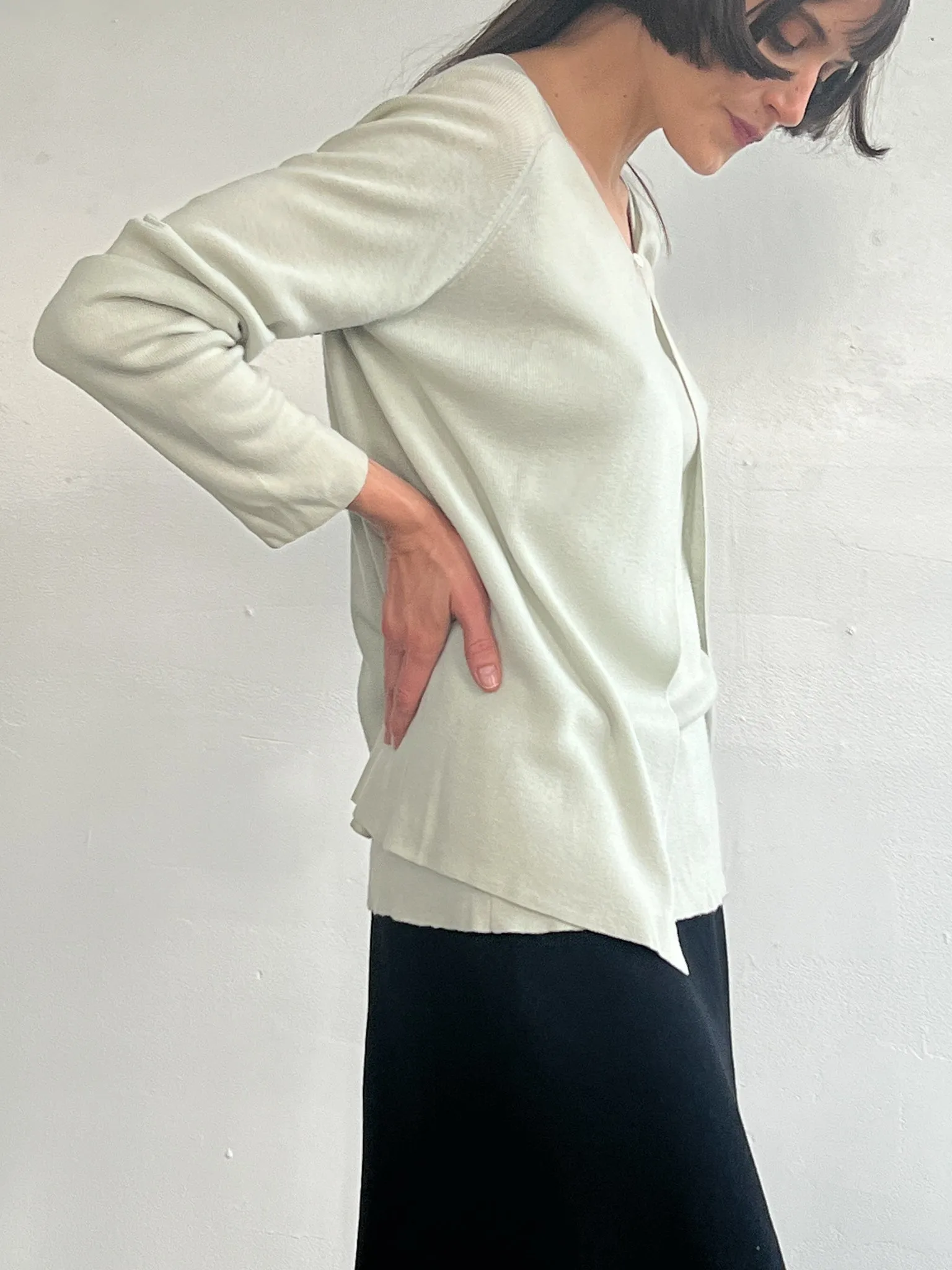 Mint Silk   Cashmere Twinset (L)