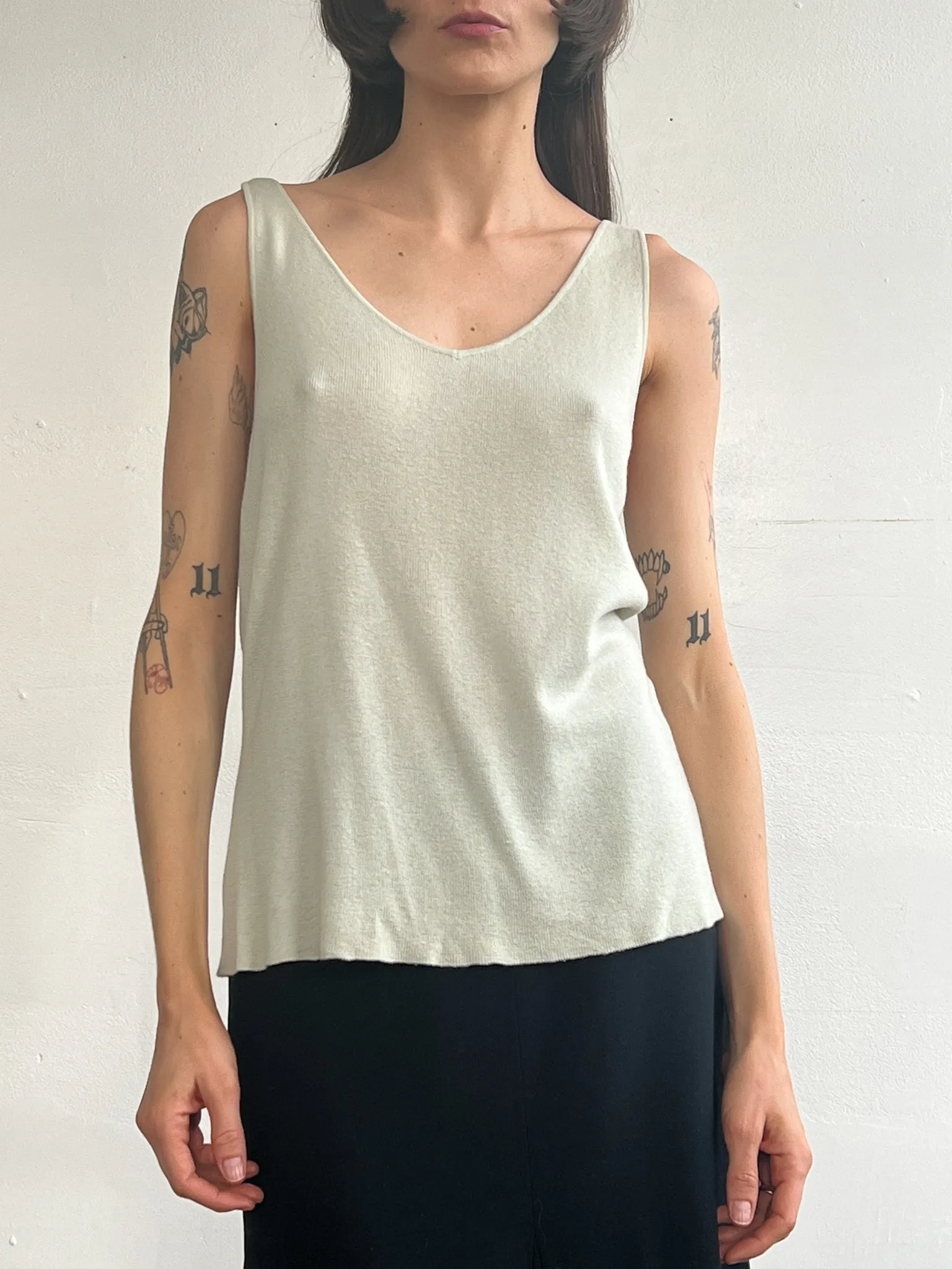 Mint Silk   Cashmere Twinset (L)