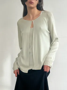 Mint Silk   Cashmere Twinset (L)