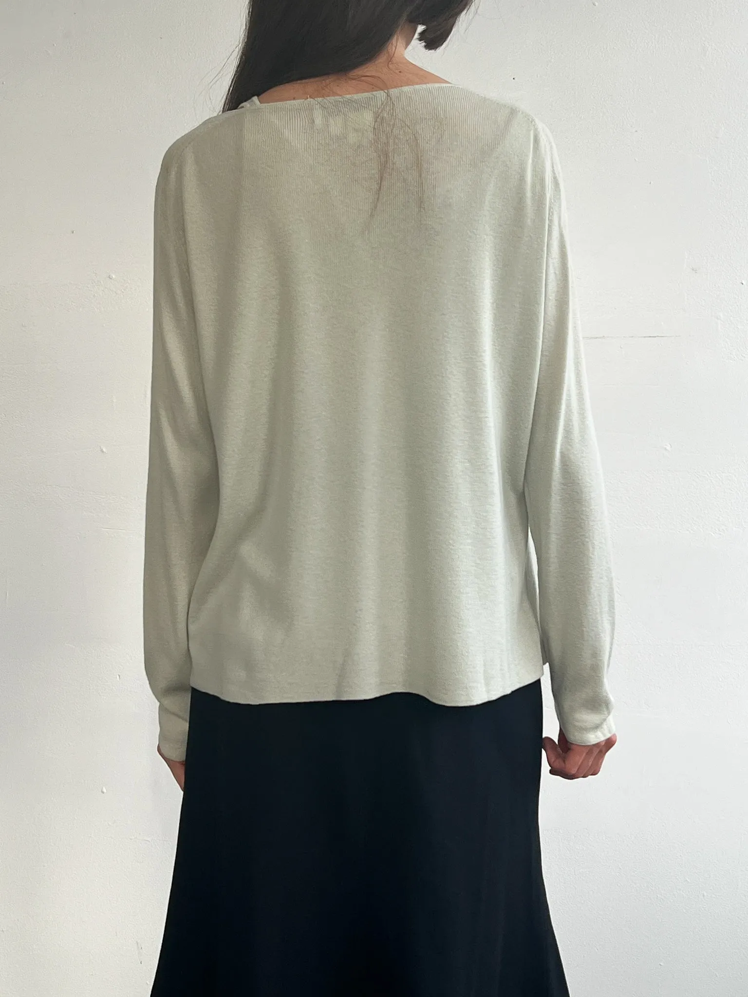 Mint Silk   Cashmere Twinset (L)