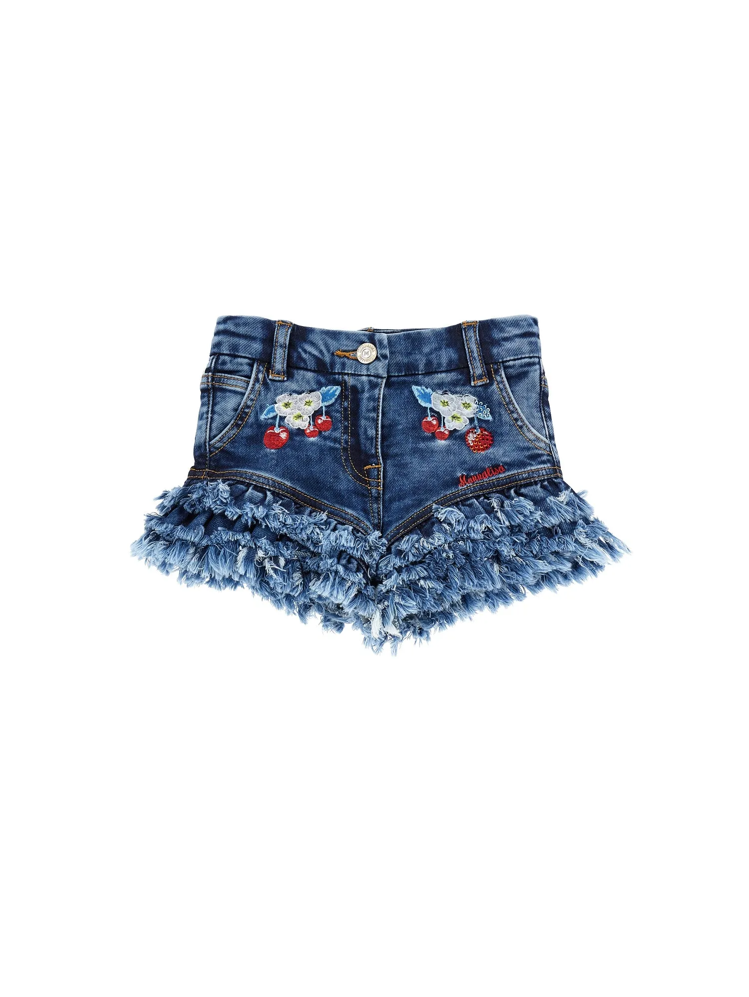 Monnalisa  - Cherry Denim Short Set
