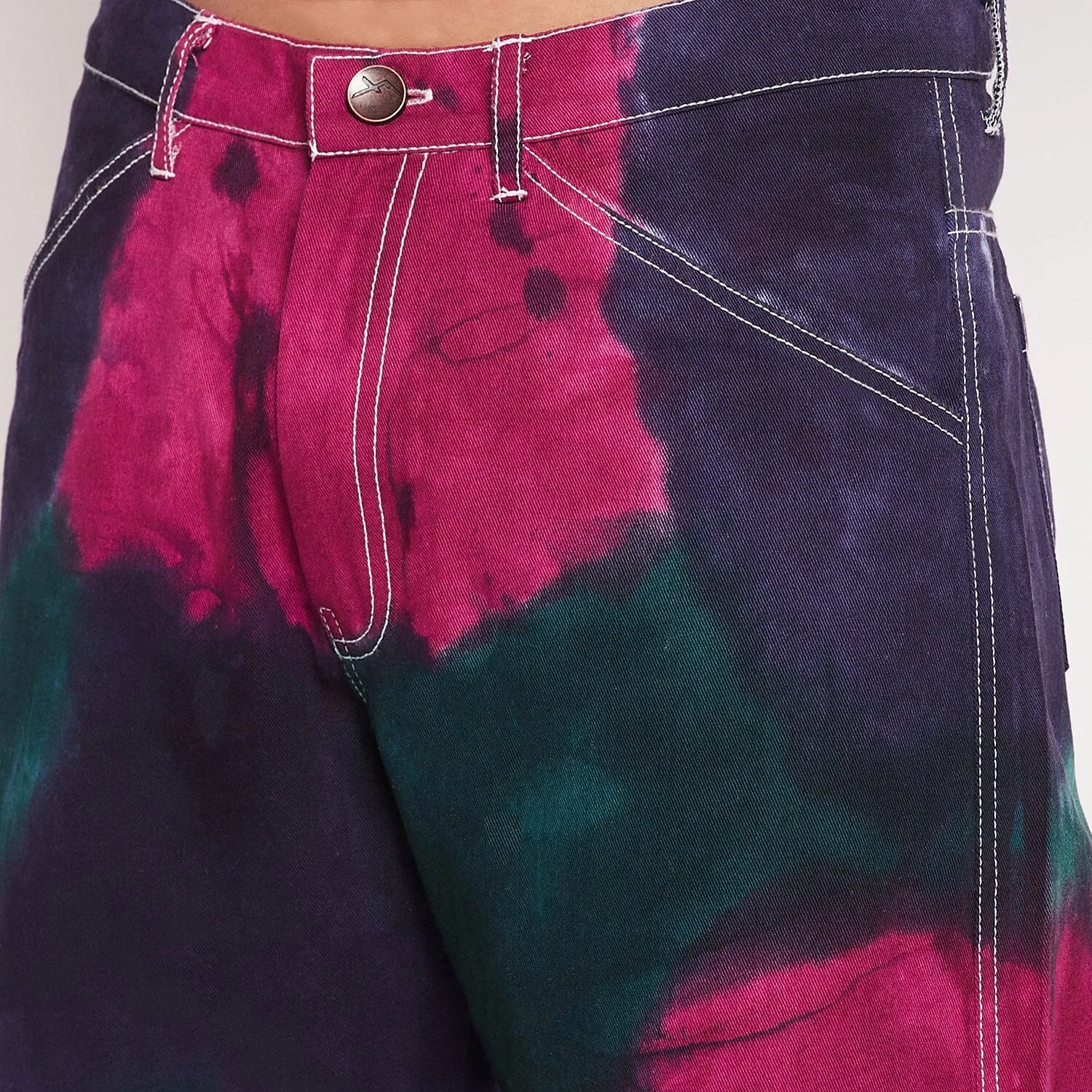 Navy Tri Colour Carpenter Pants