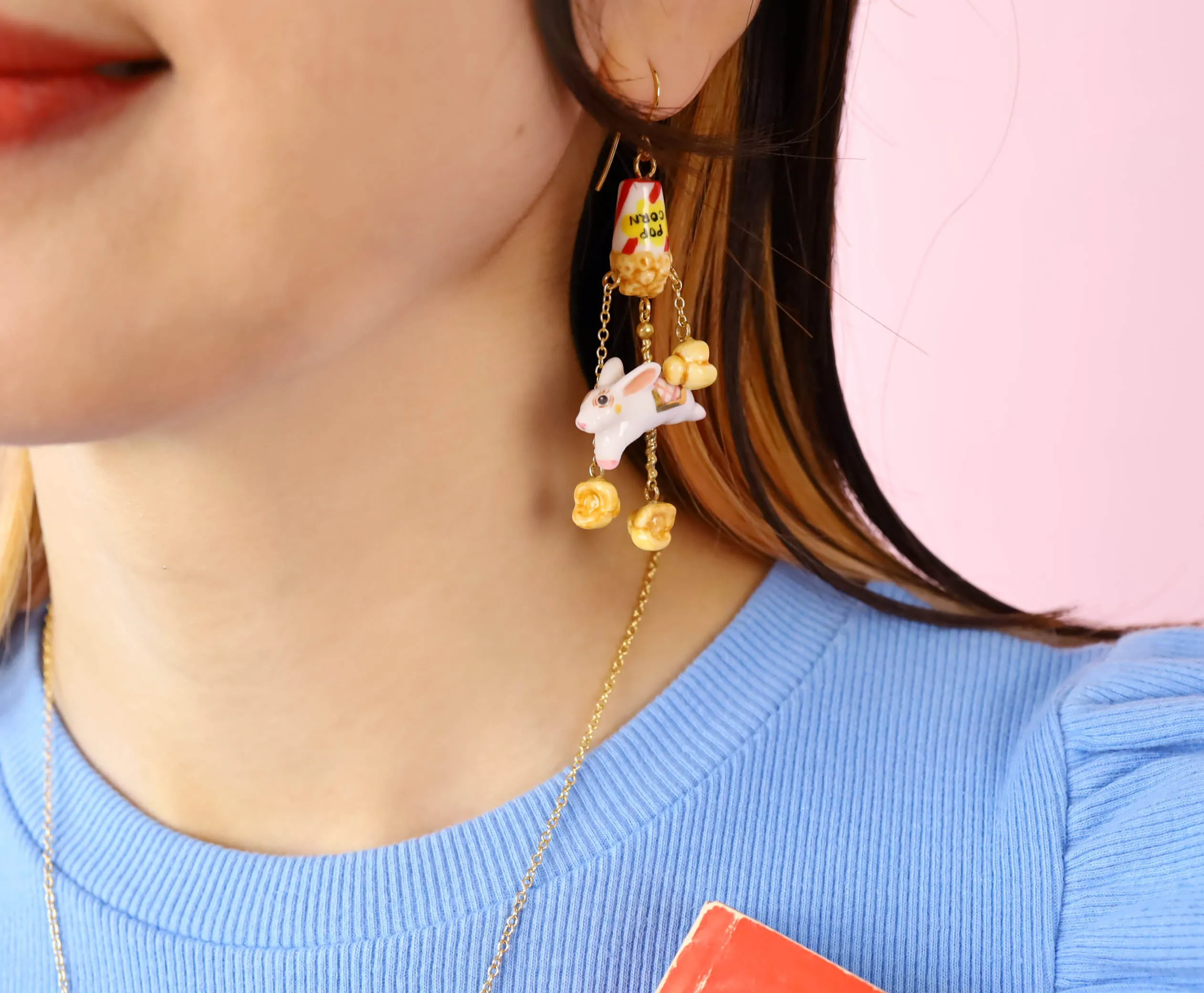 NB - MR23J003 Funfair horse & rabbit earrings