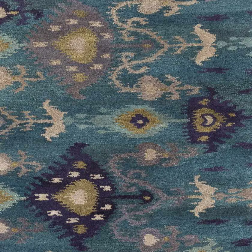 Niahamp Bohemian/Global Teal/Tan Area Rug