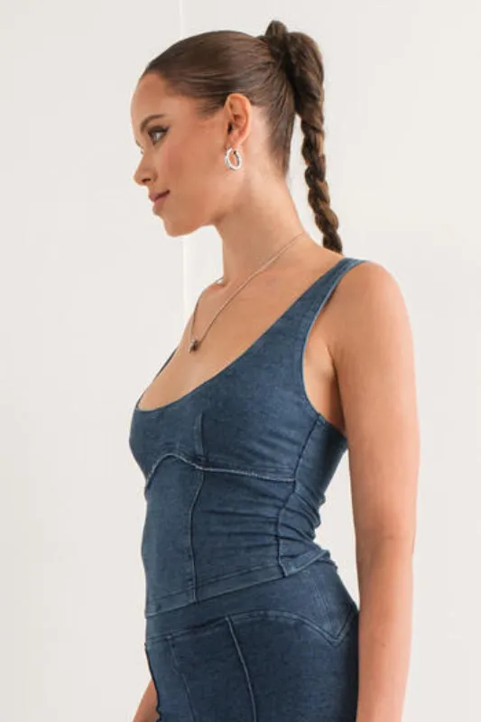nicole top - denim