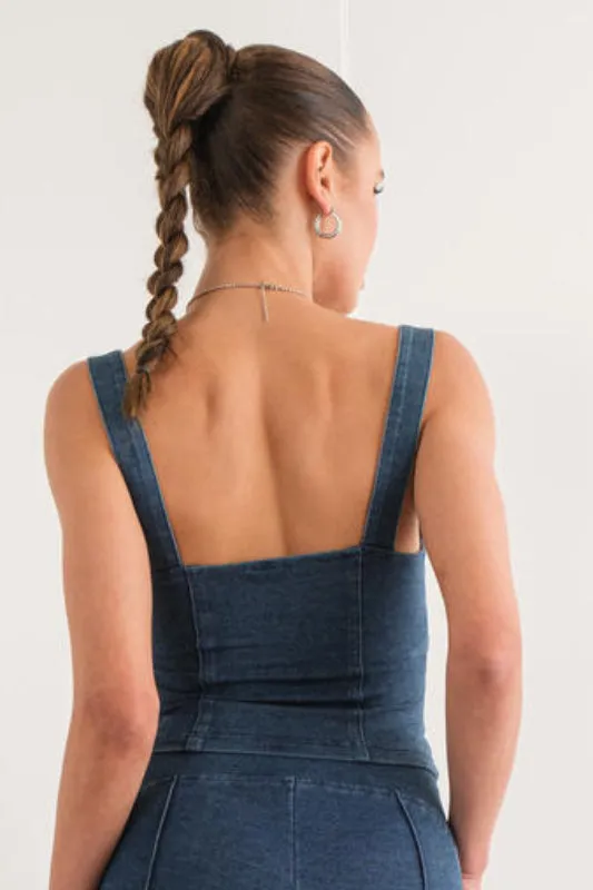 nicole top - denim